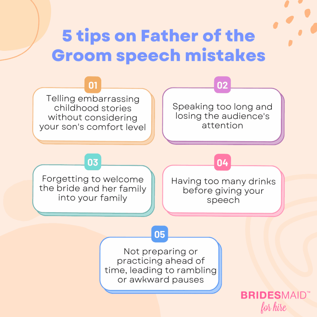 Father of the Groom Speech Mistakes