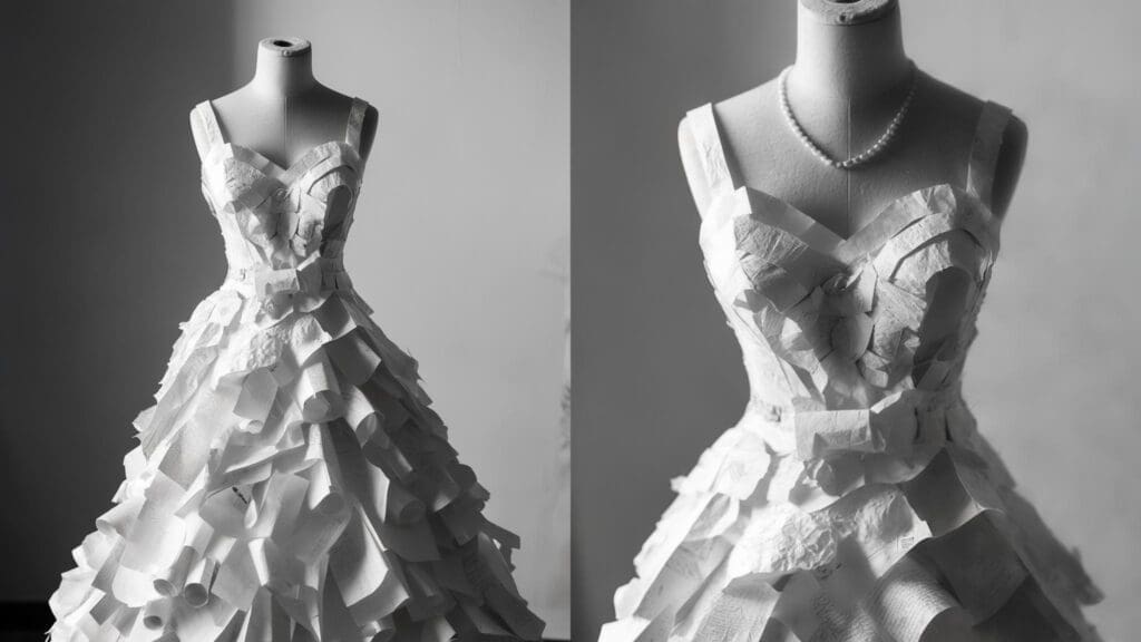 toilet paper wedding dress